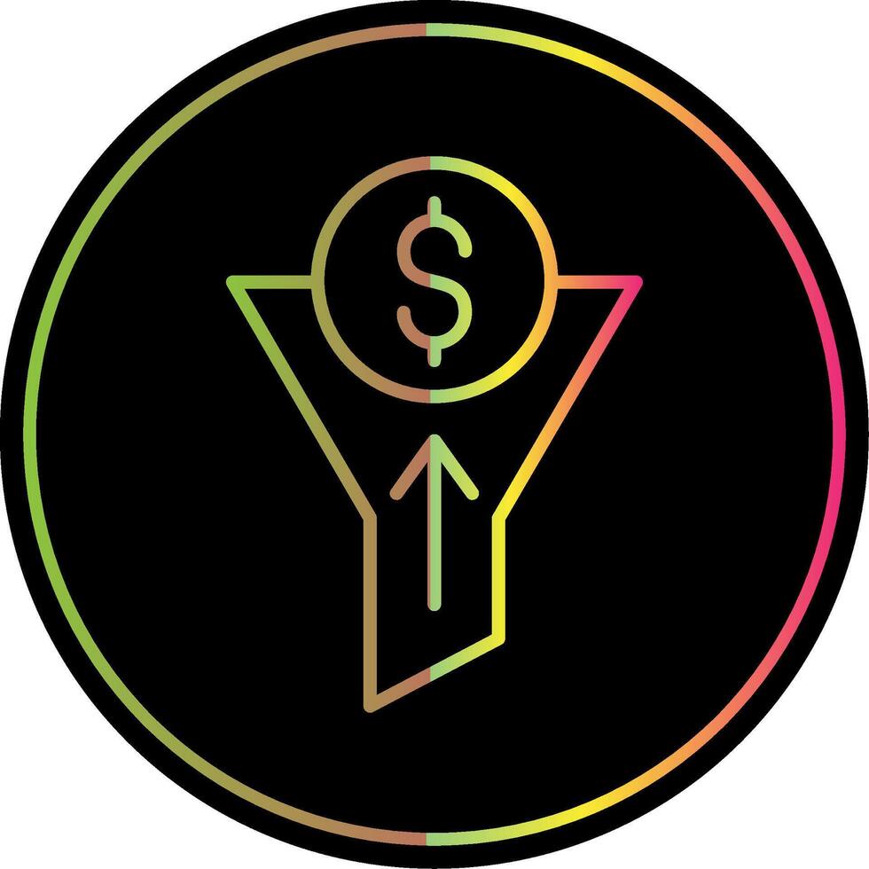 Traffic Conversion Line Gradient Due Color Icon Design vector