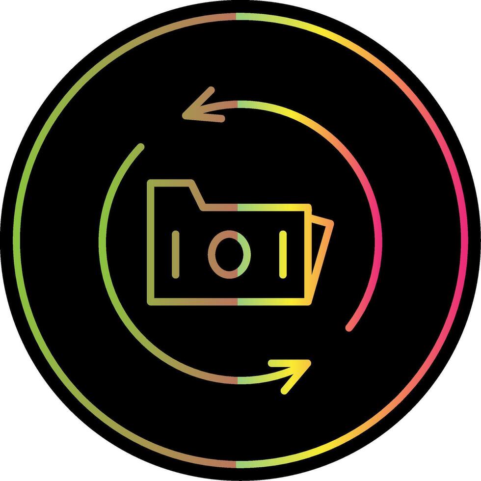 Data Backup Line Gradient Due Color Icon Design vector