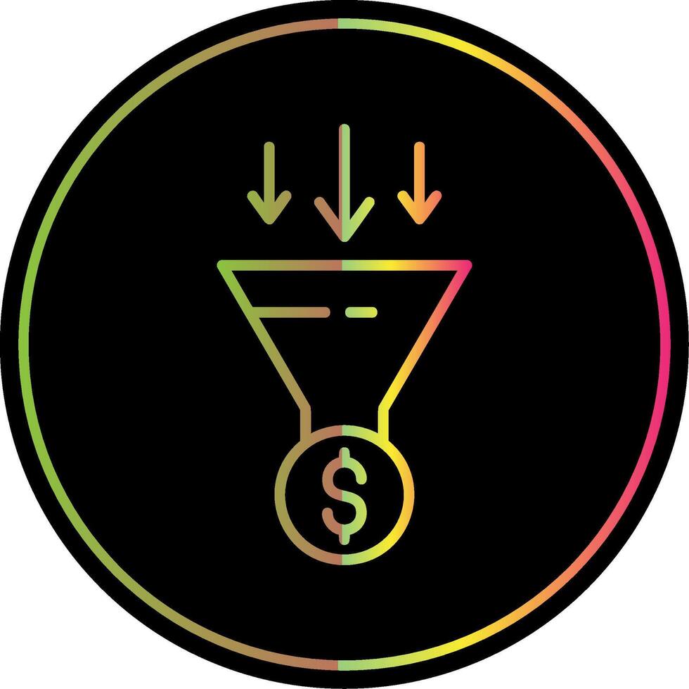 Conversion Optimization Line Gradient Due Color Icon Design vector