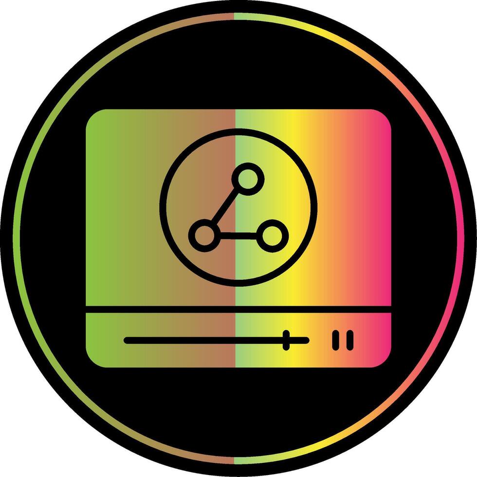 Browser Glyph Due Color Icon Design vector