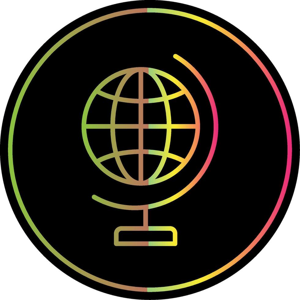 Global World Line Gradient Due Color Icon Design vector