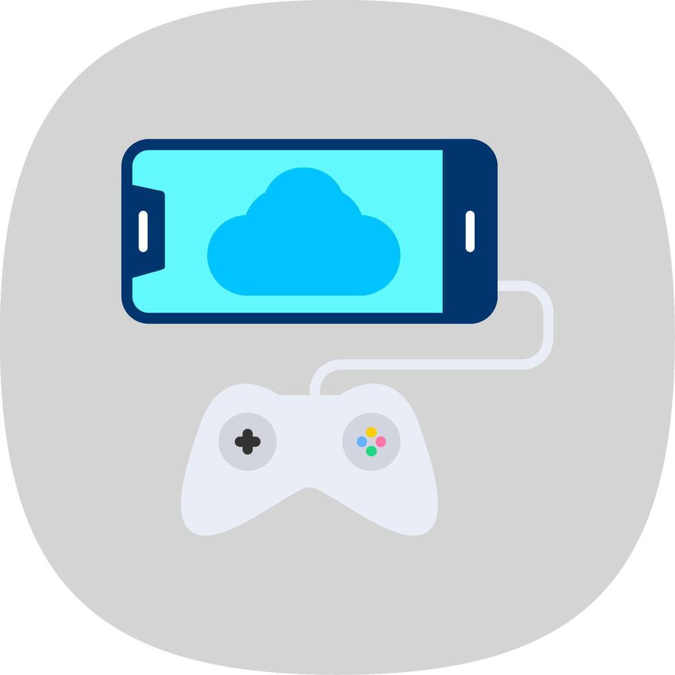 Phone Flat Curve Icon Design vector