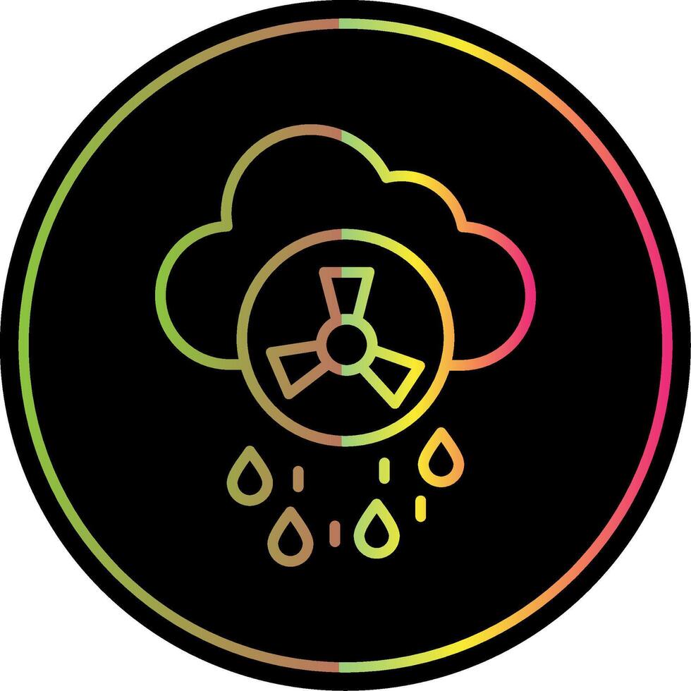 ácido lluvia línea degradado debido color icono diseño vector