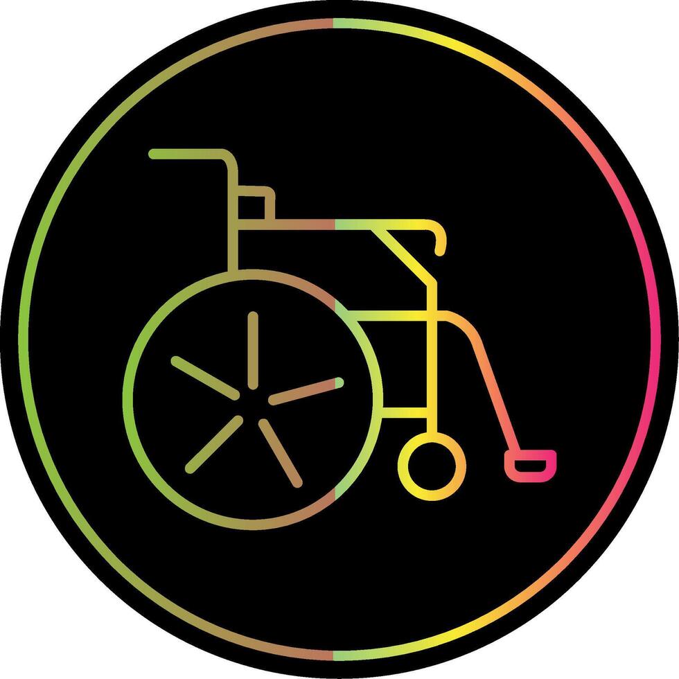 Disabled Line Gradient Due Color Icon Design vector