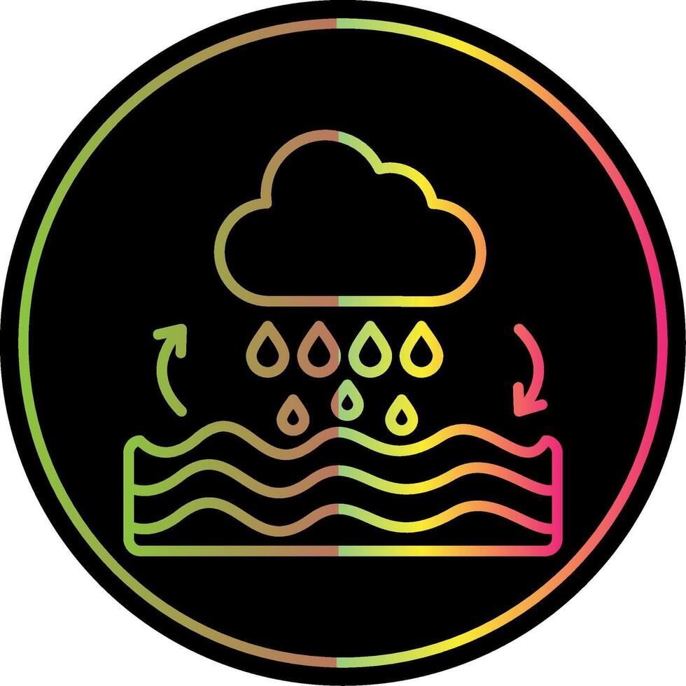 Water Cycle Line Gradient Due Color Icon Design vector