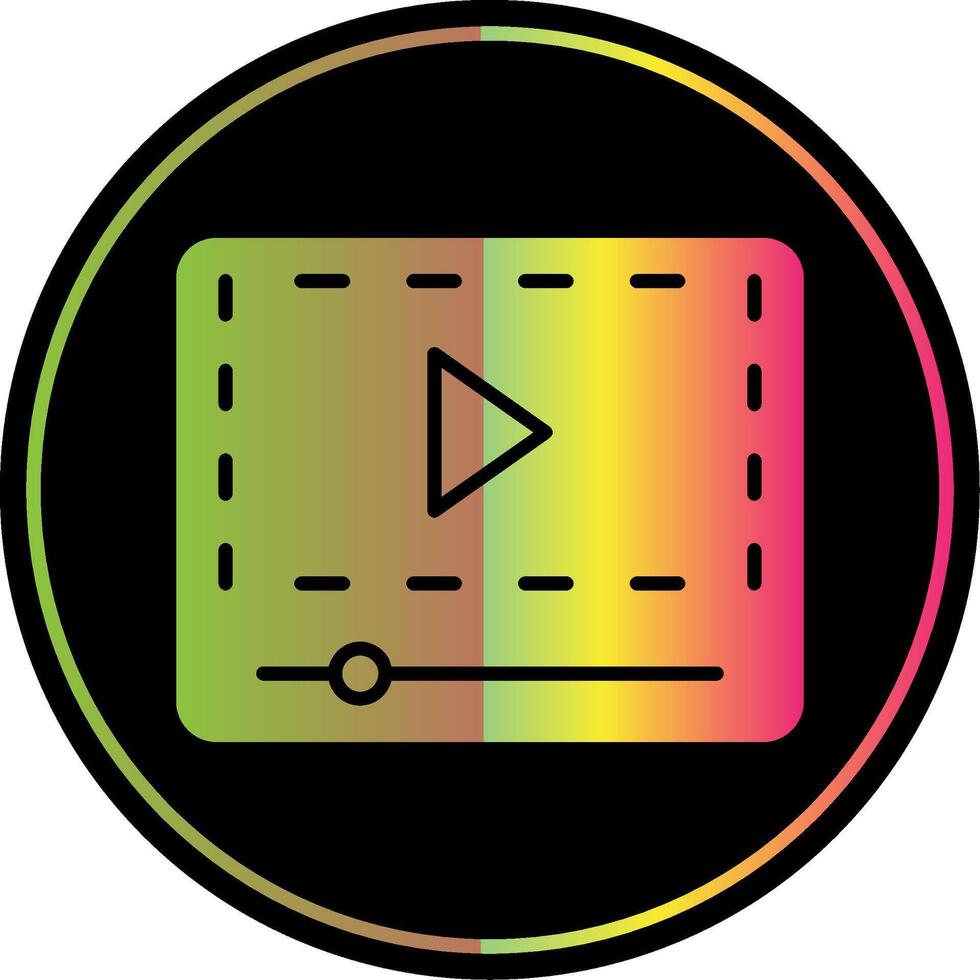 Glyph Due Color Icon Design vector