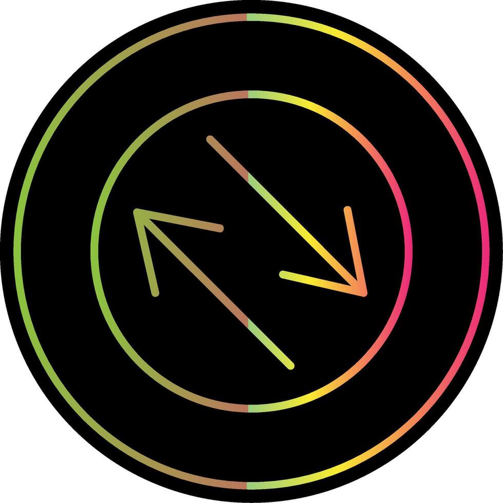 Swap Line Gradient Due Color Icon Design vector