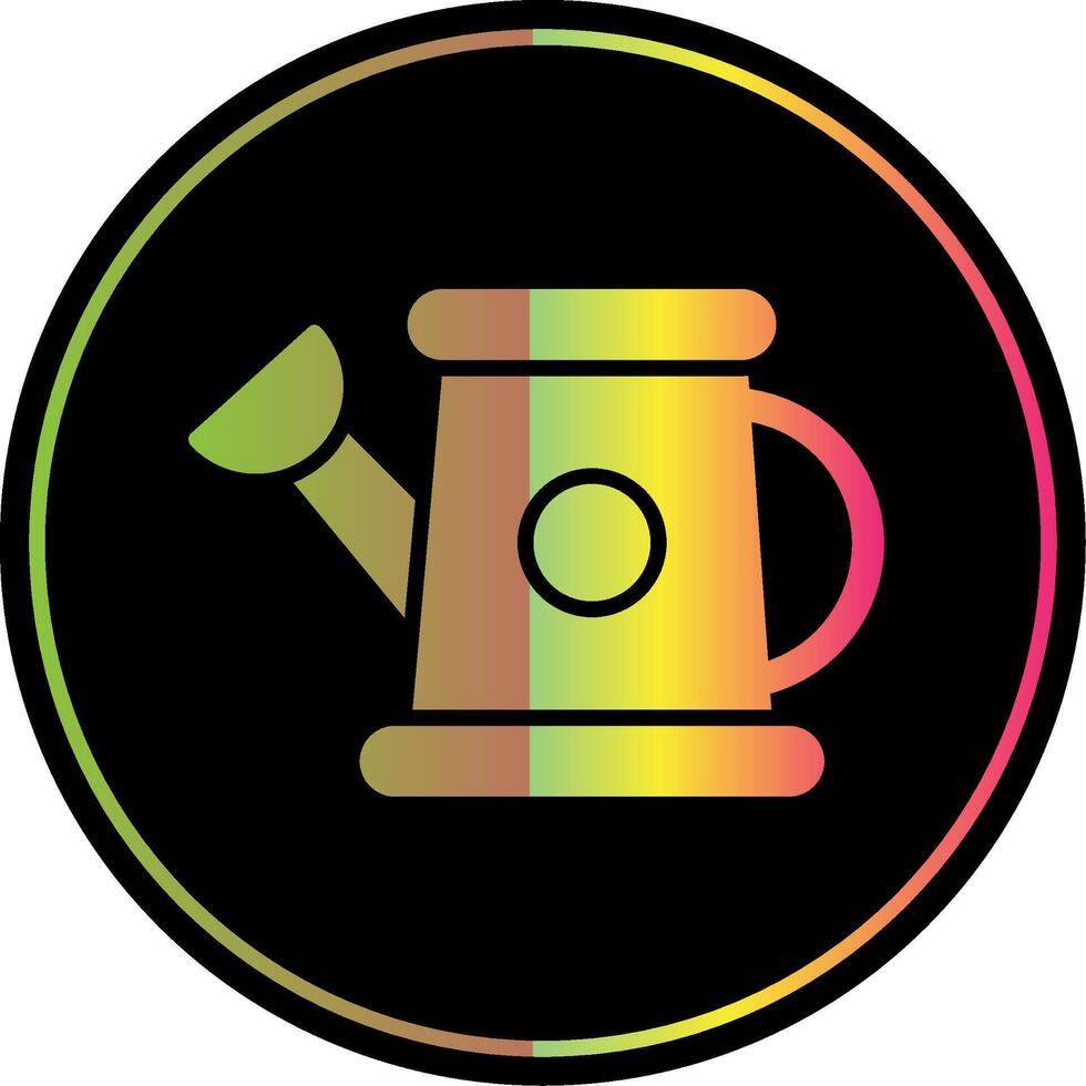 Watering Can Glyph Due Color Icon Design vector