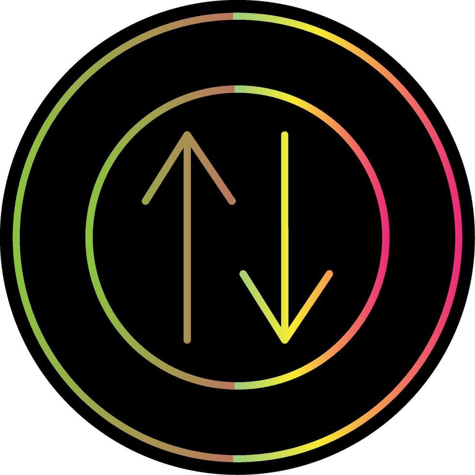 Swap Line Gradient Due Color Icon Design vector