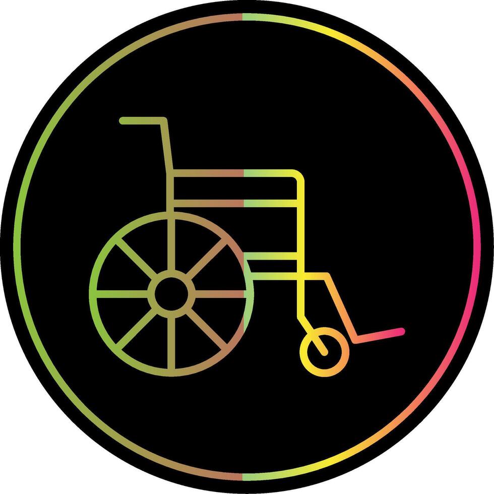 Wheelchair Line Gradient Due Color Icon Design vector