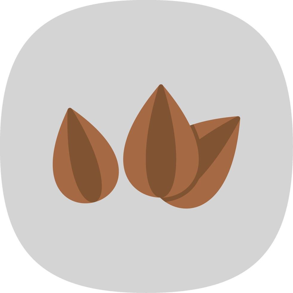 Seed Flat Curve Icon Design vector