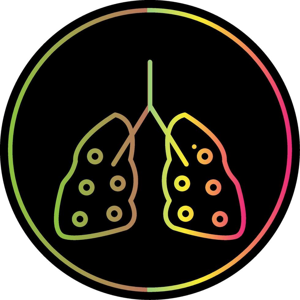Pulmonology Line Gradient Due Color Icon Design vector