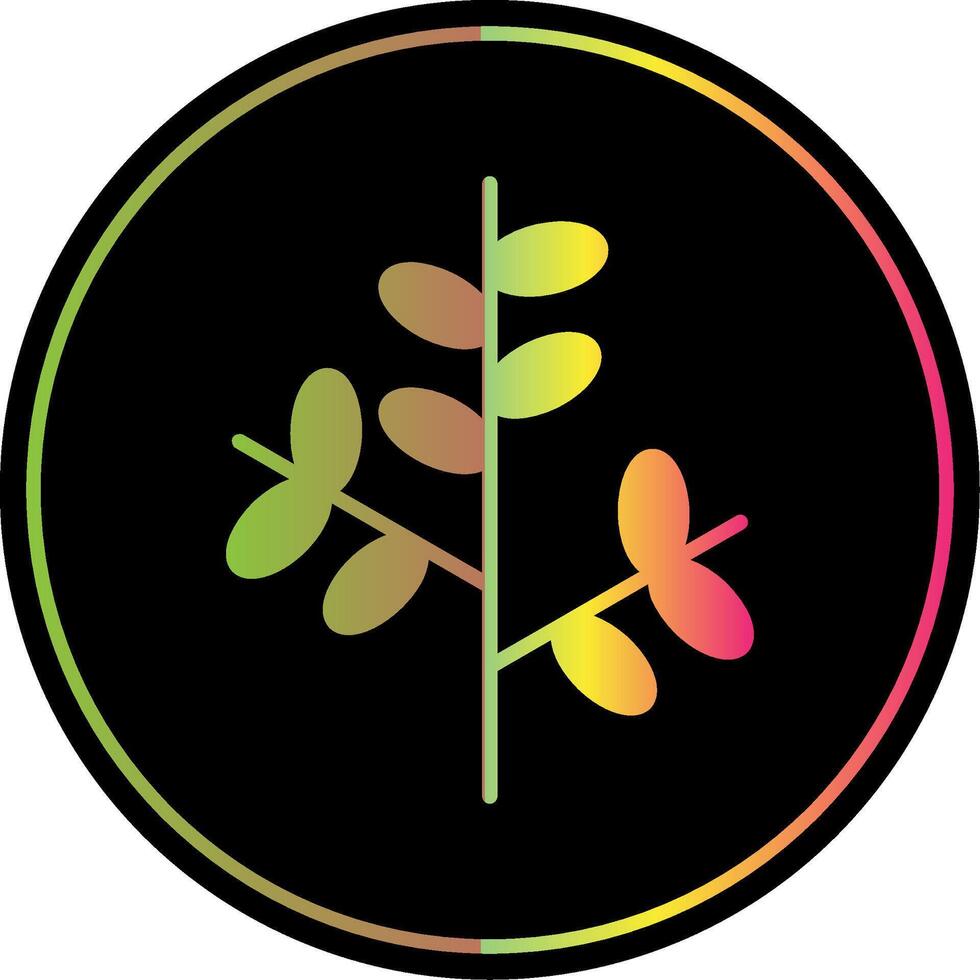 Willow Glyph Due Color Icon Design vector