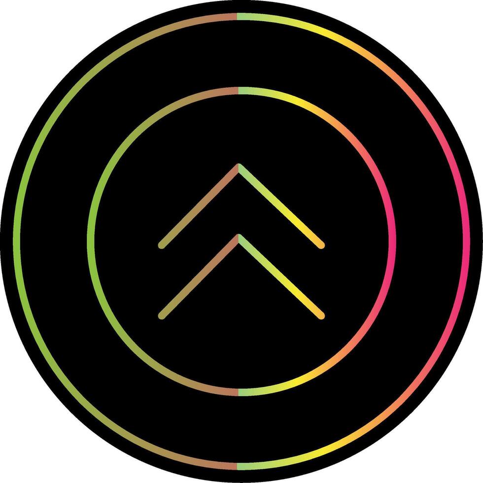 Chevron Line Gradient Due Color Icon Design vector