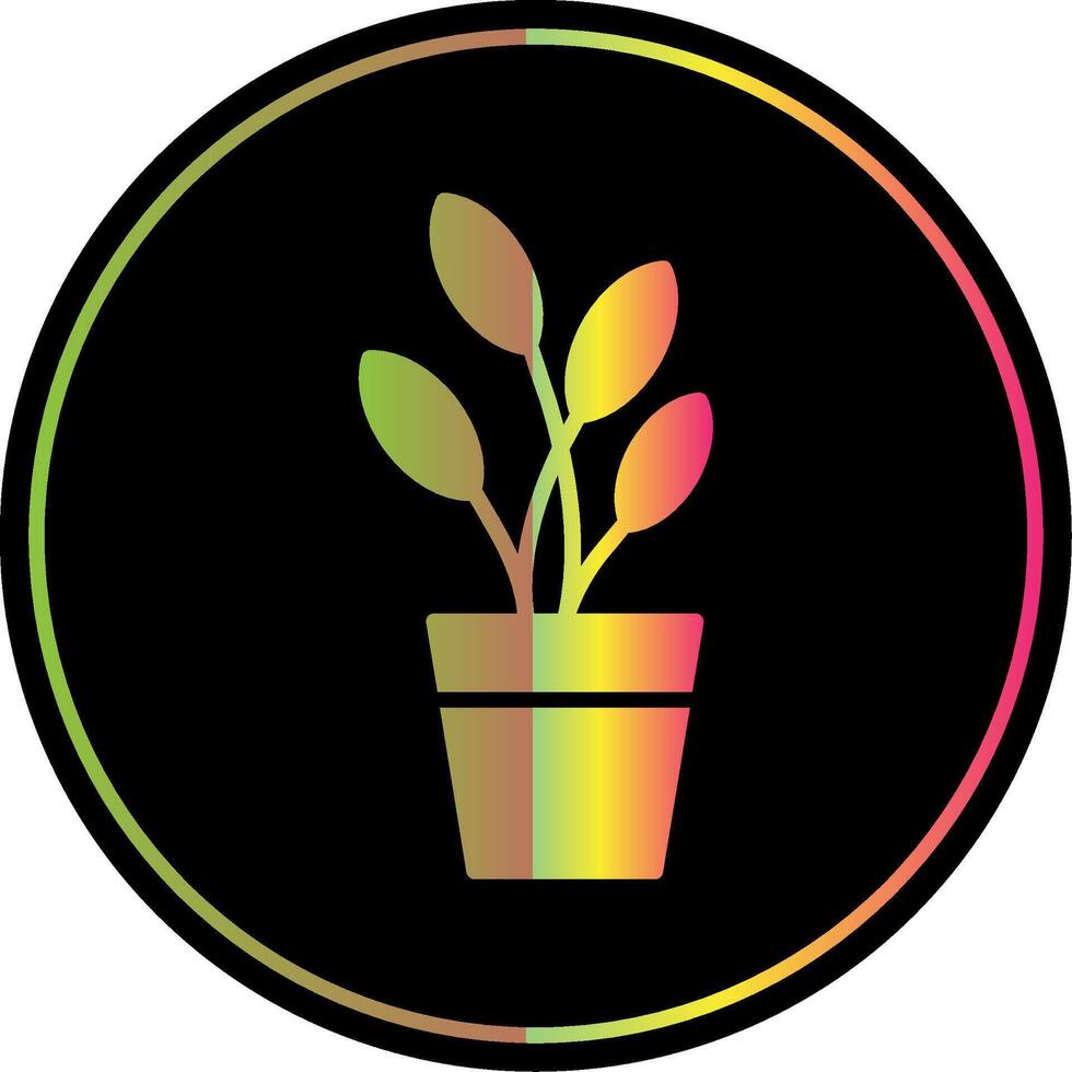 Dumb Cane Glyph Due Color Icon Design vector