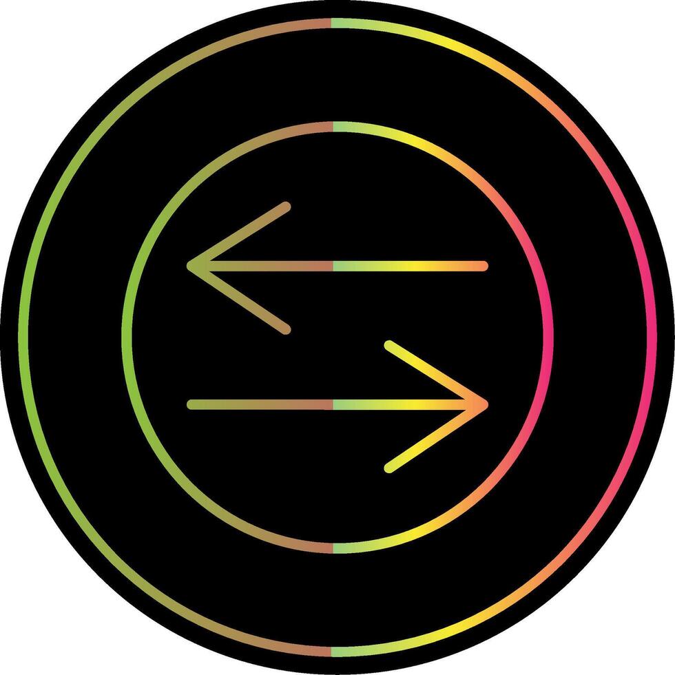 Swap Line Gradient Due Color Icon Design vector