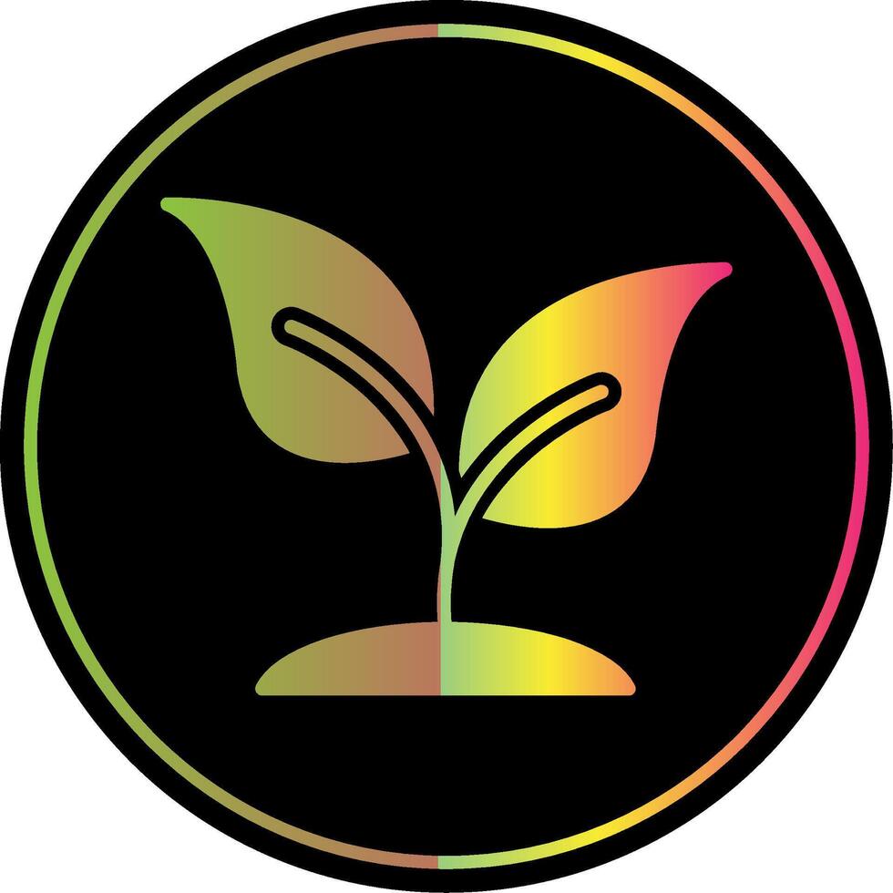 Basil Glyph Due Color Icon Design vector