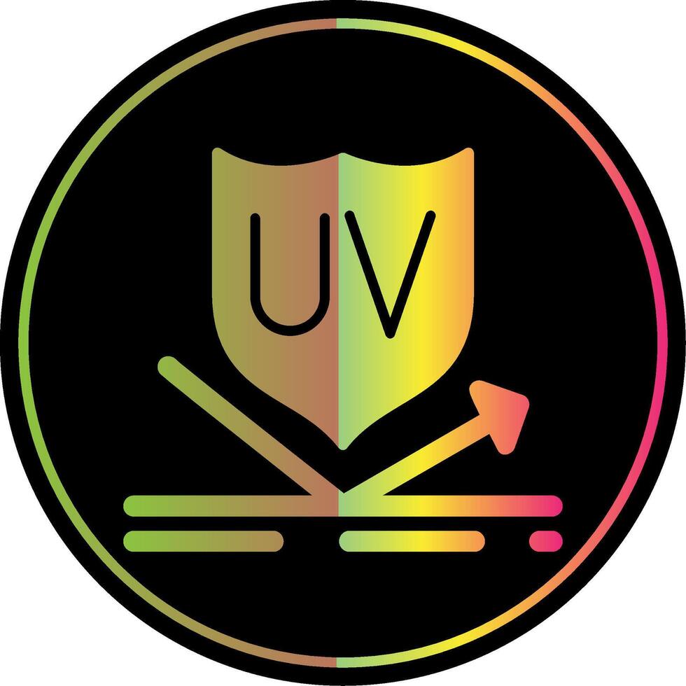 UV Protection Glyph Due Color Icon Design vector