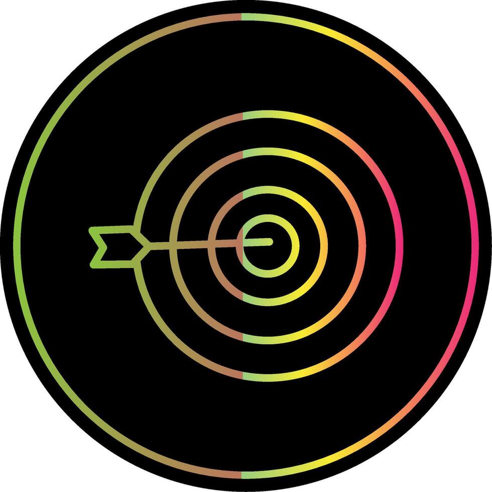 Targeting Line Gradient Due Color Icon Design vector