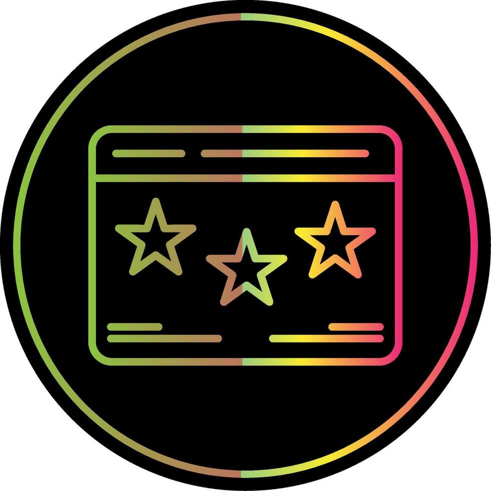 Web Rating Line Gradient Due Color Icon Design vector