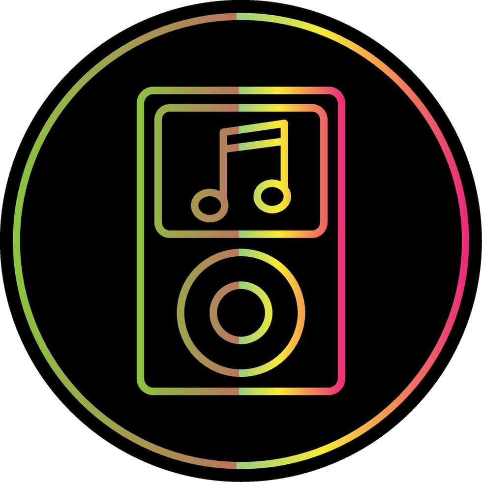 Music Player Line Gradient Due Color Icon Design vector