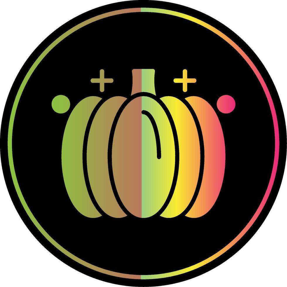 Pumpkin Glyph Due Color Icon Design vector