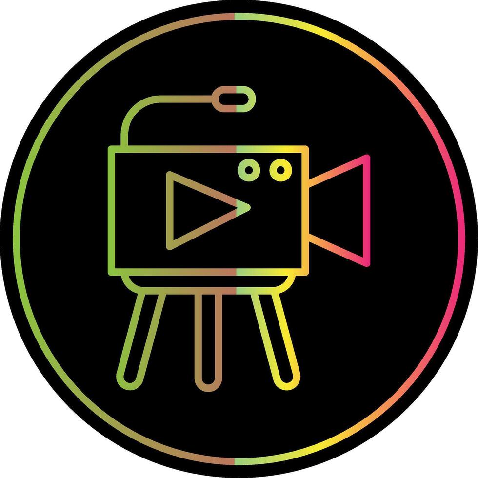 Camera Line Gradient Due Color Icon Design vector
