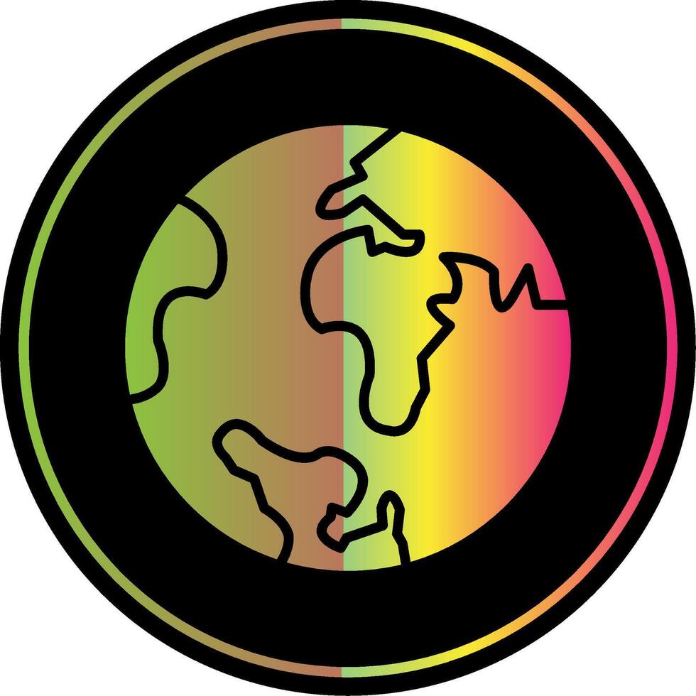 World Glyph Due Color Icon Design vector