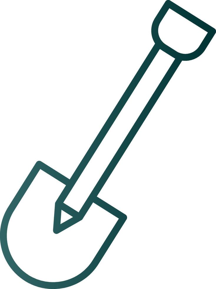 Shovel Line Gradient Icon vector