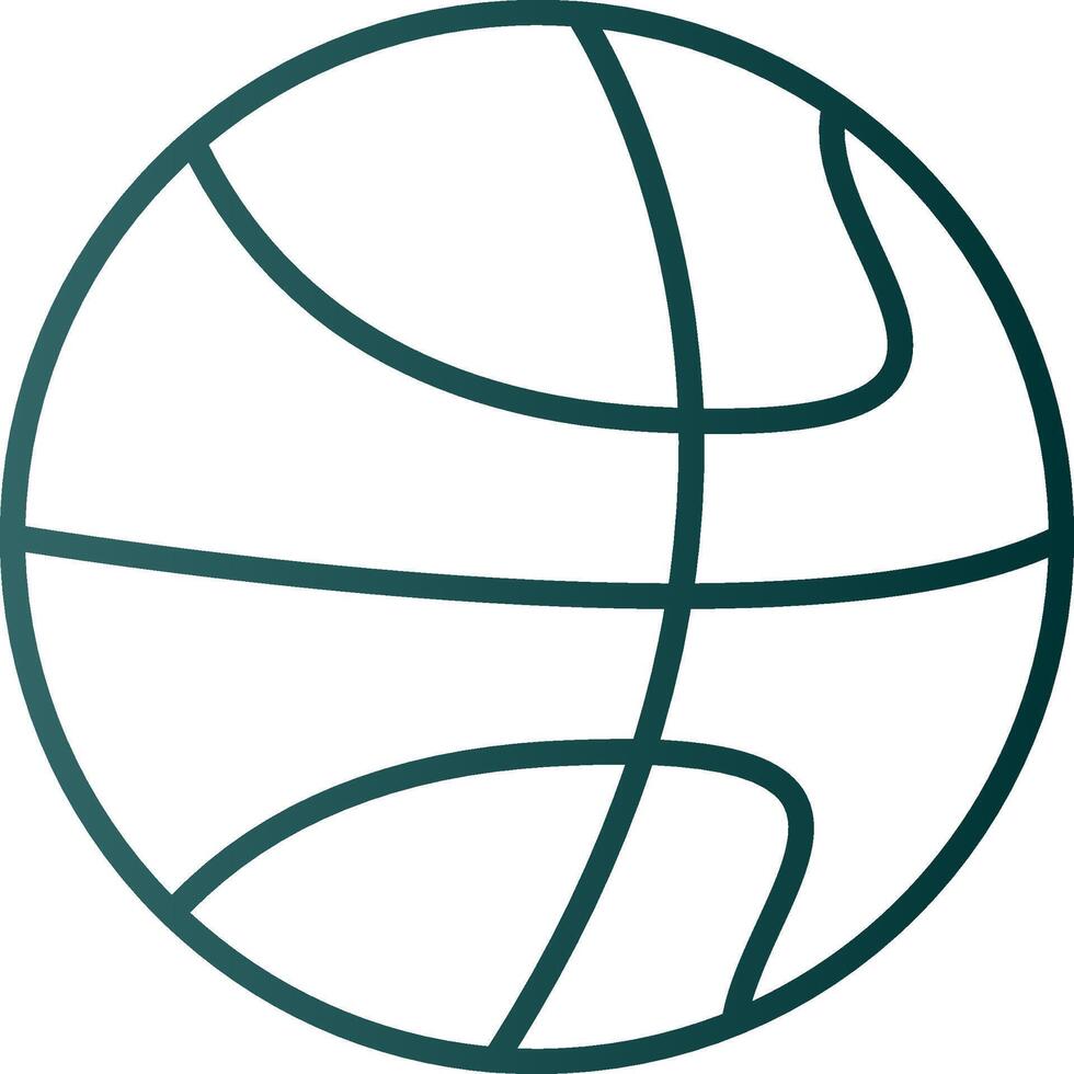 Basketball Line Gradient Icon vector