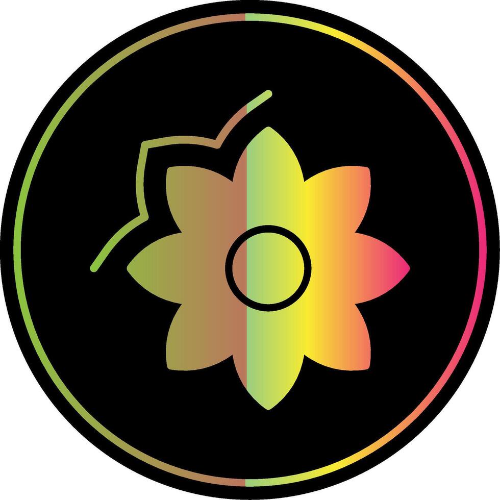 Flower Glyph Due Color Icon Design vector