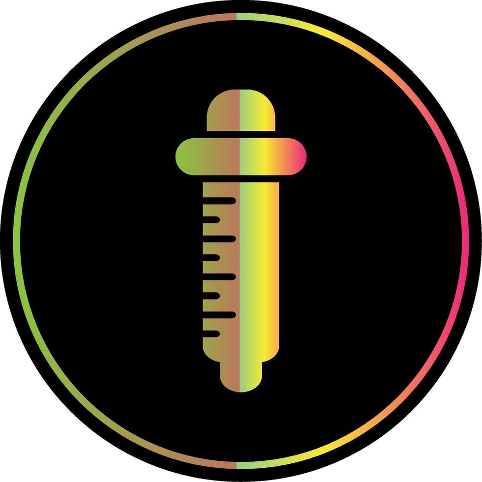 Pipette Glyph Due Color Icon Design vector