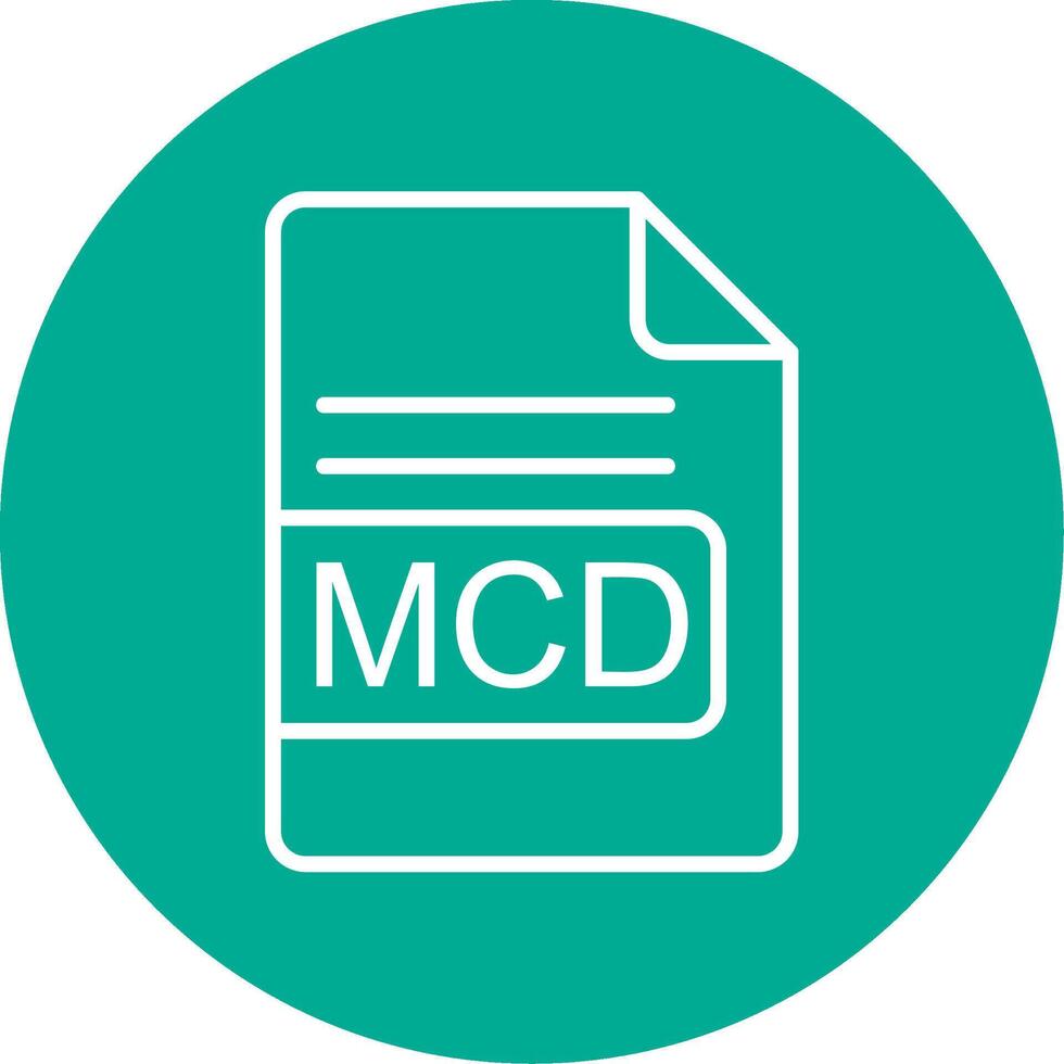 MCD File Format Multi Color Circle Icon vector