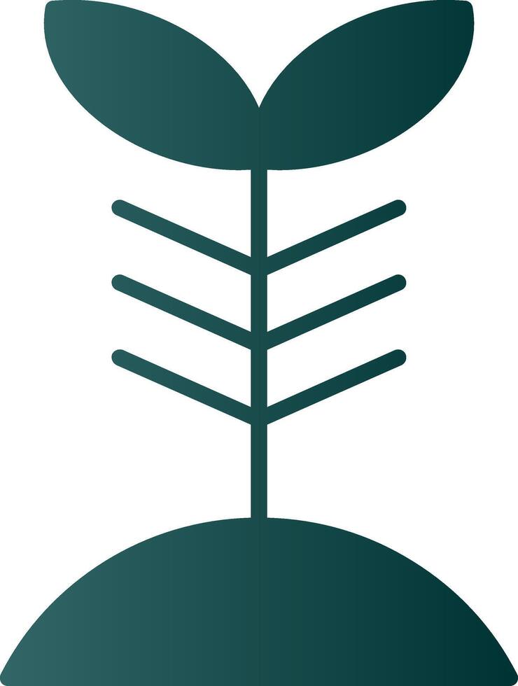 Plant Glyph Gradient Icon vector