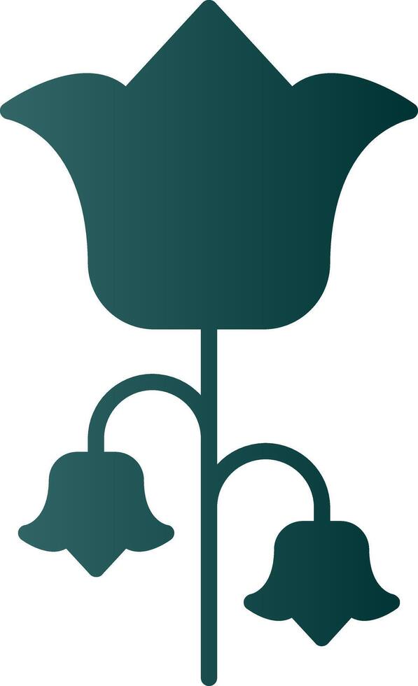 Flower Glyph Gradient Icon vector