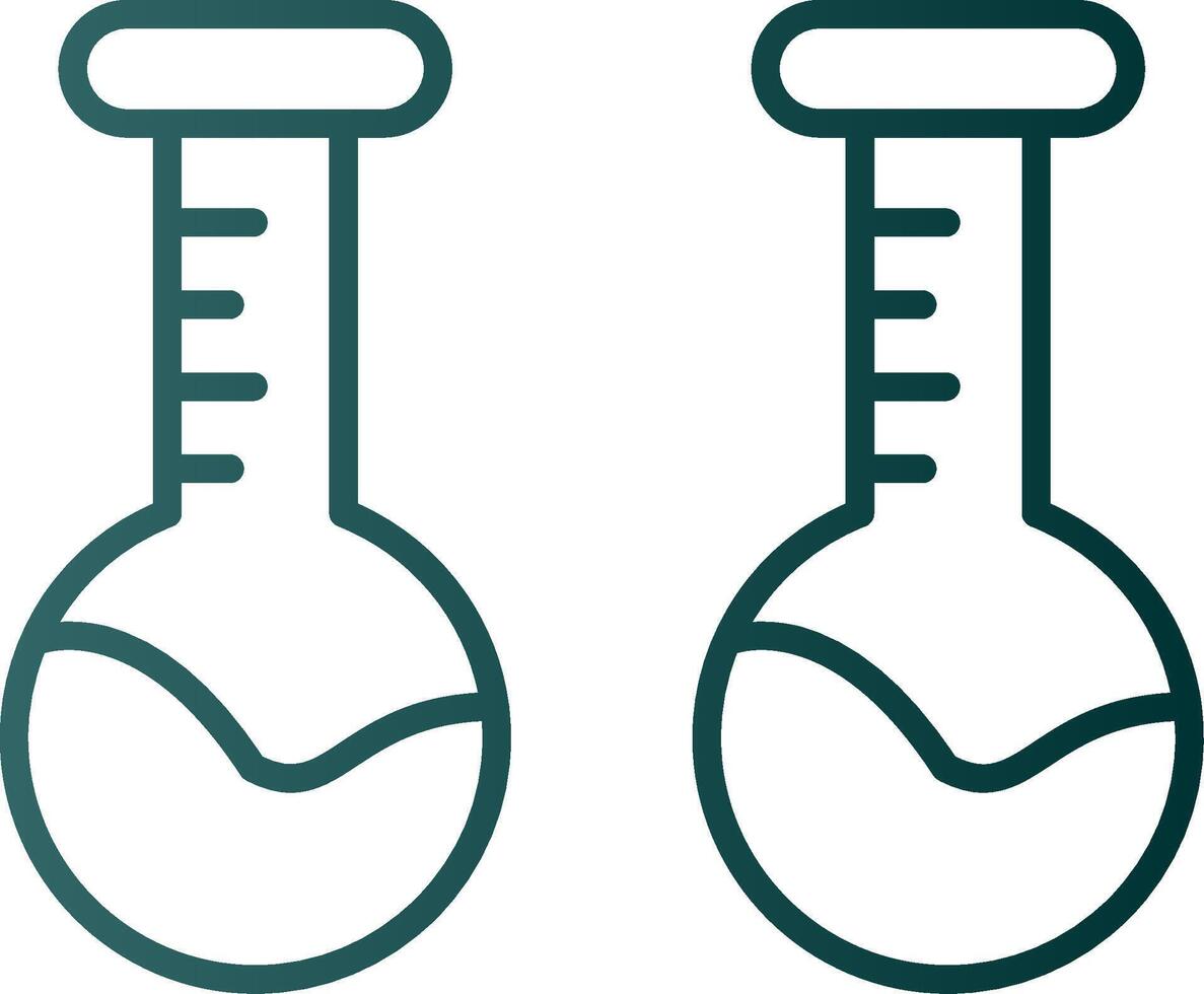 Volumetric Flask Line Gradient Icon vector