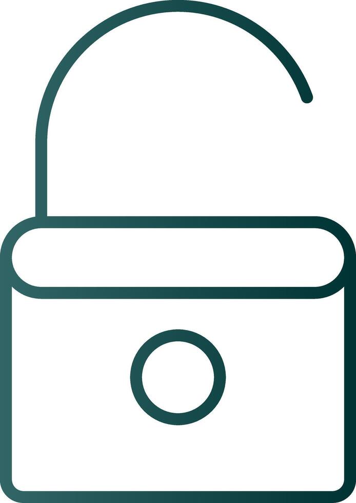 Open Lock Line Gradient Icon vector