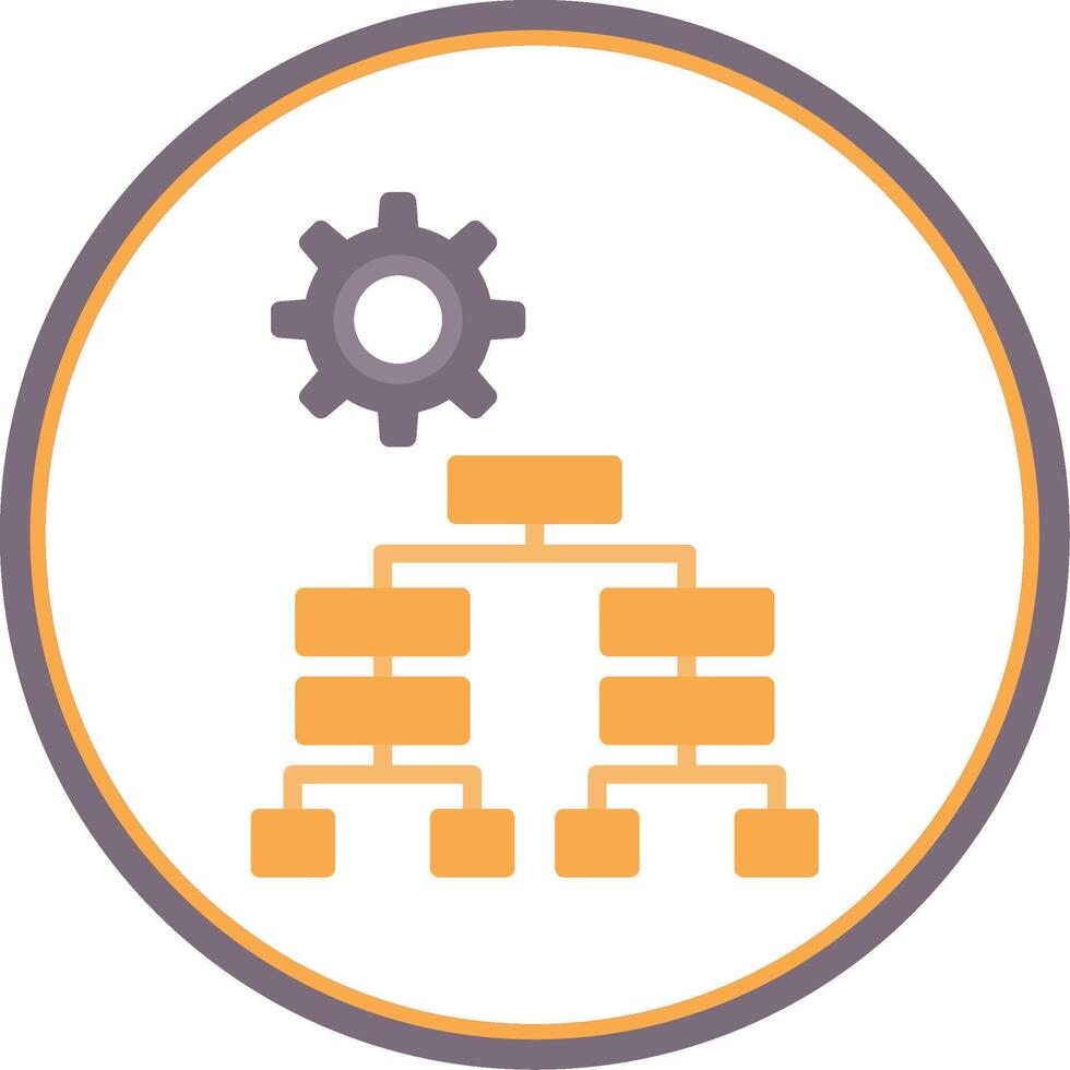 Hierarchy Flat Circle Icon vector
