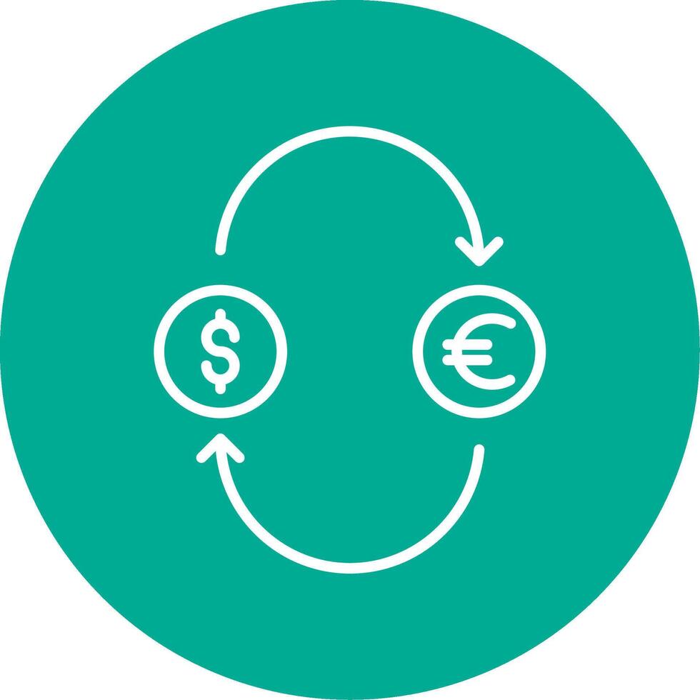 Exchange Money Multi Color Circle Icon vector