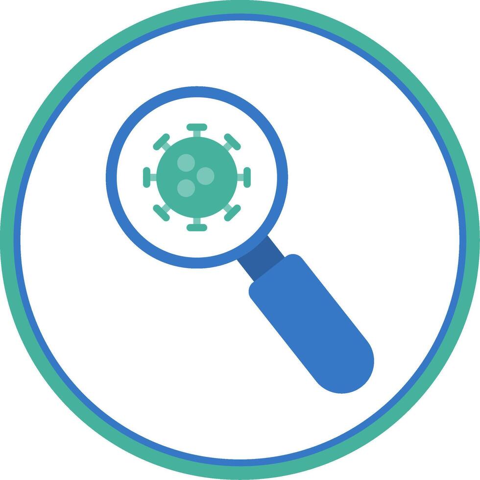 Detection Flat Circle Icon vector