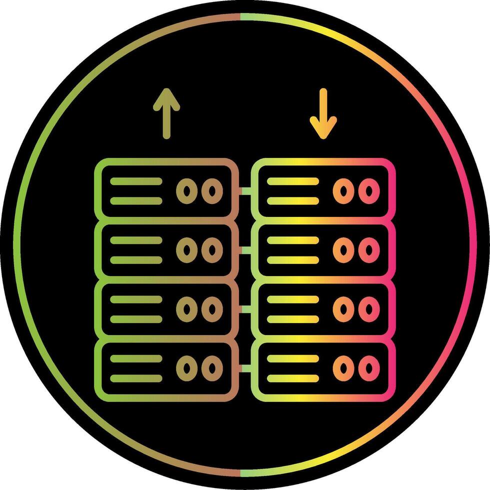 datos centrar línea degradado debido color icono diseño vector