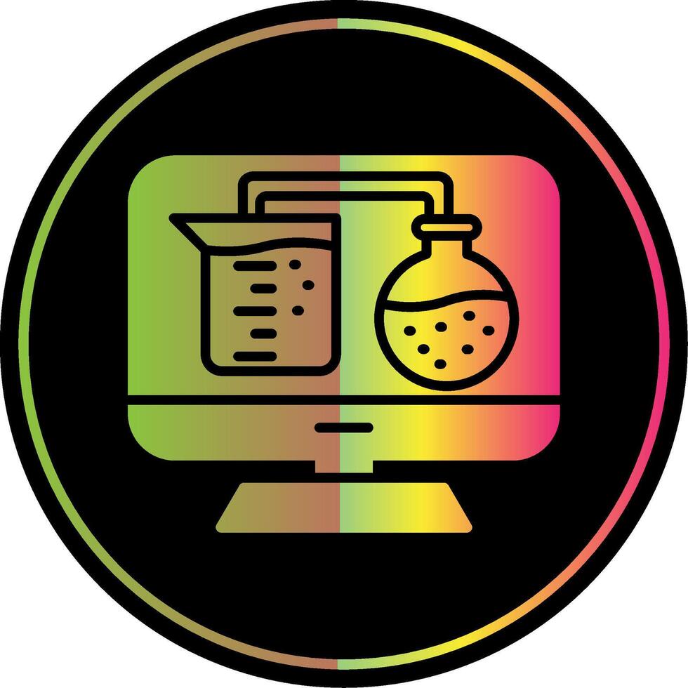 Flask Glyph Due Color Icon Design vector