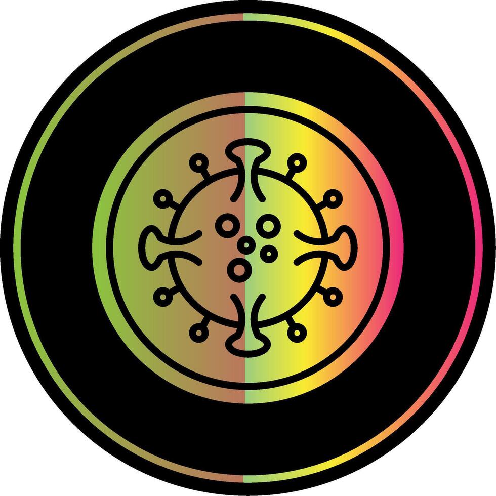 Virus Glyph Due Color Icon Design vector