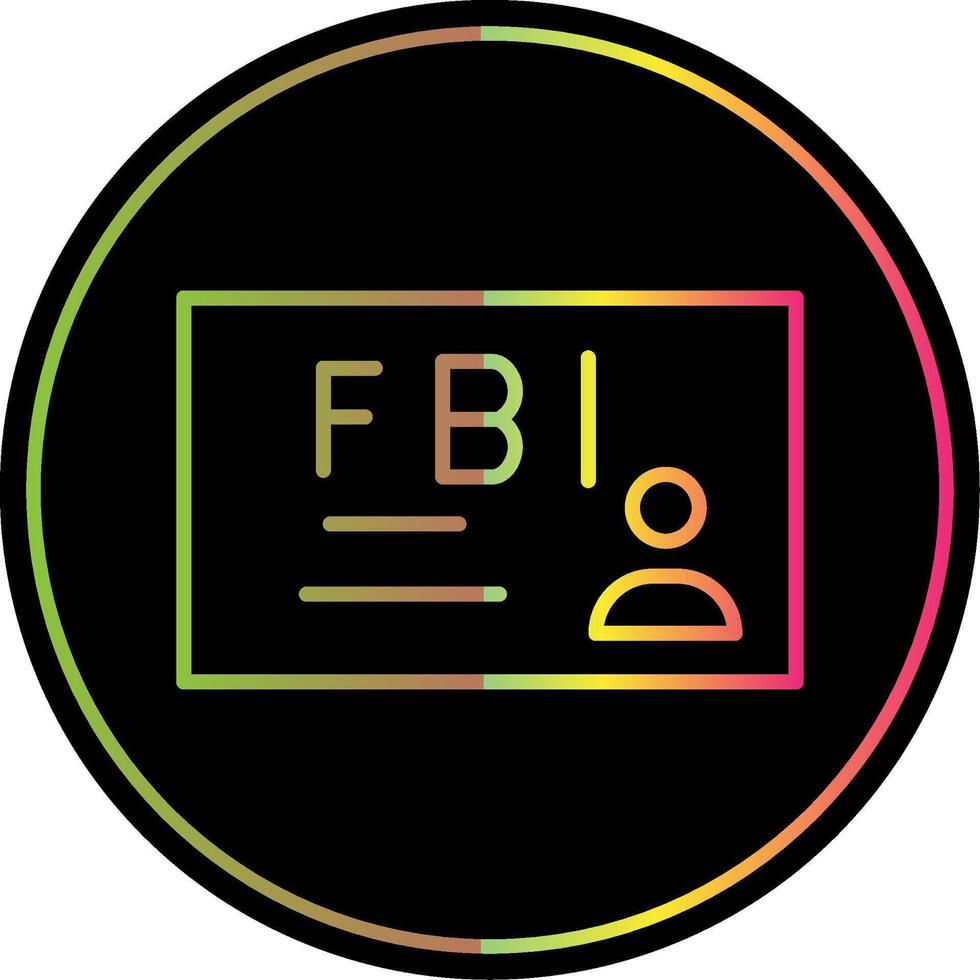 Fbi Line Gradient Due Color Icon Design vector