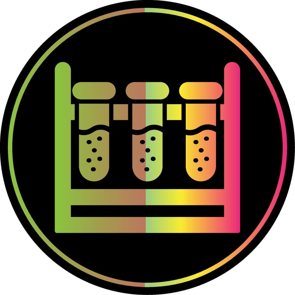 Test Tubes Glyph Due Color Icon Design vector
