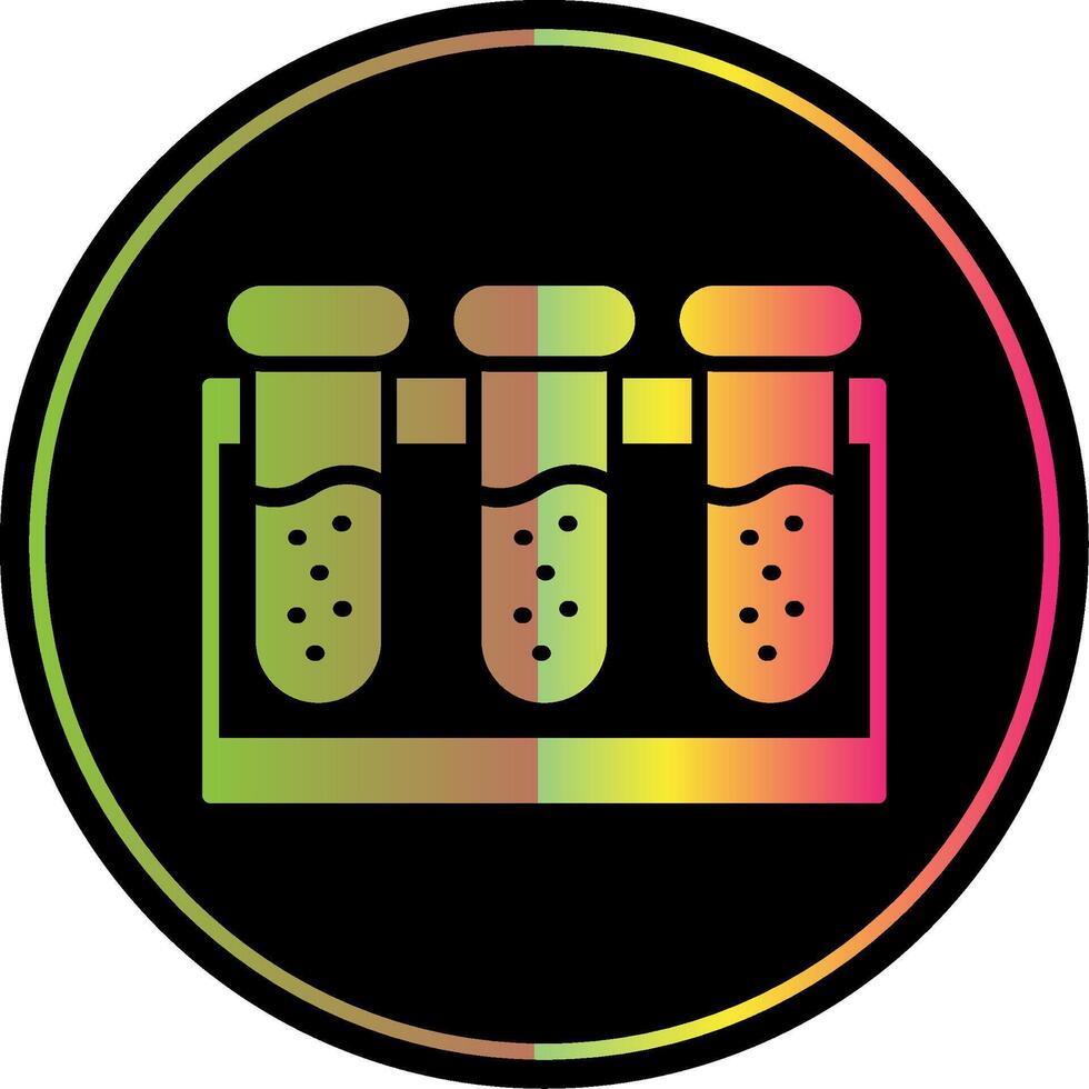 Test Tubes Glyph Due Color Icon Design vector