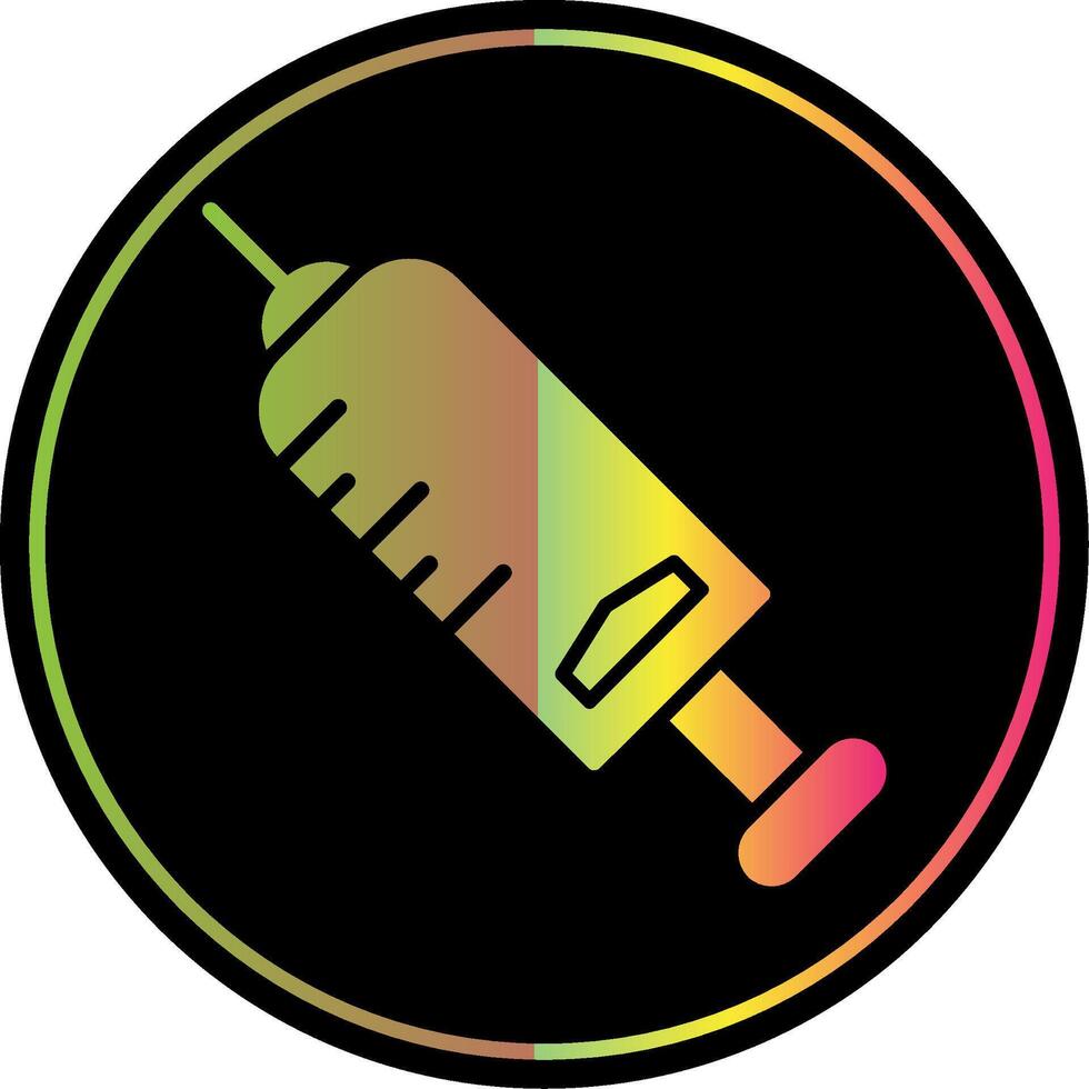 Injection Glyph Due Color Icon Design vector
