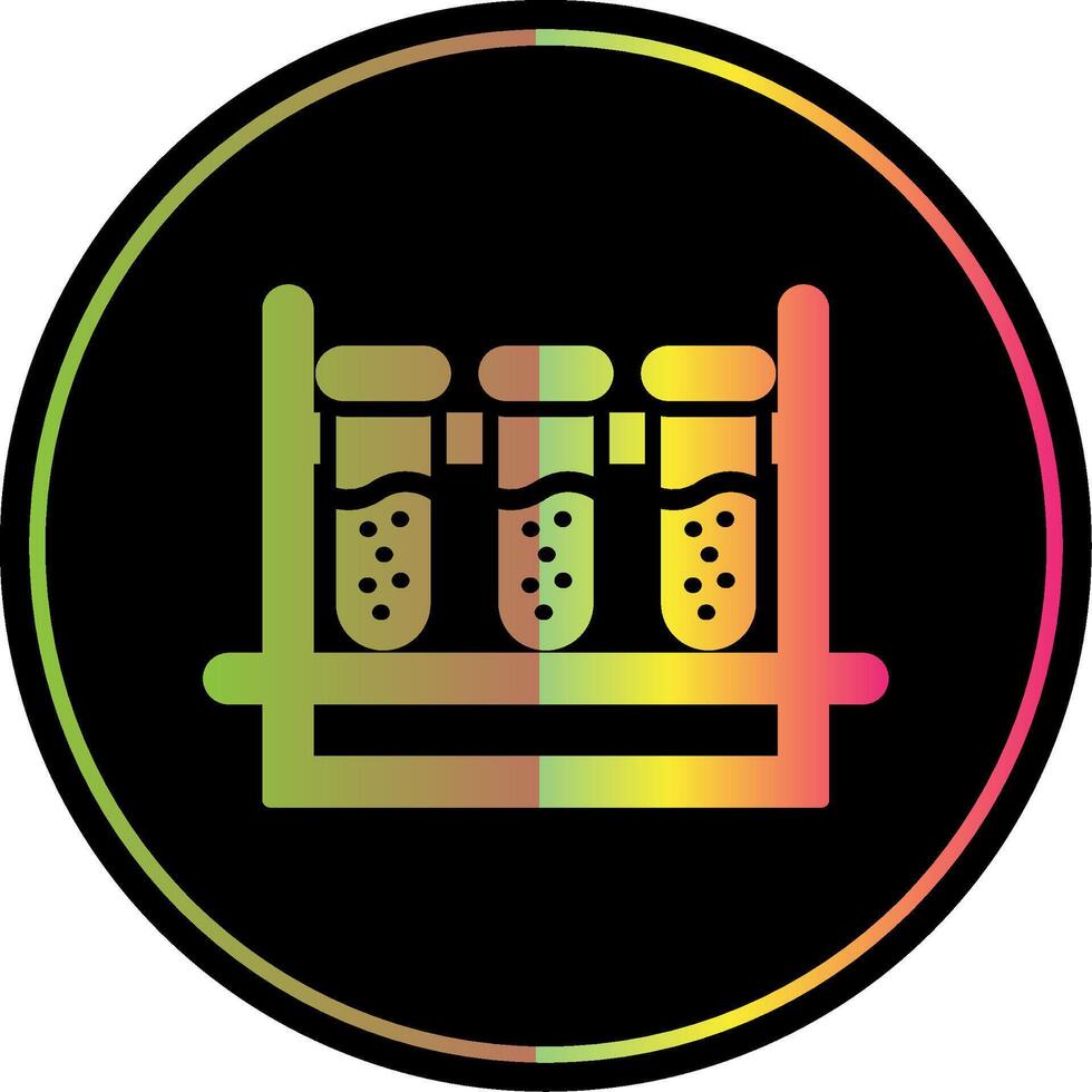 Test Tubes Glyph Due Color Icon Design vector