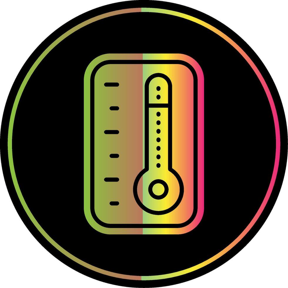 Thermometer Glyph Due Color Icon Design vector