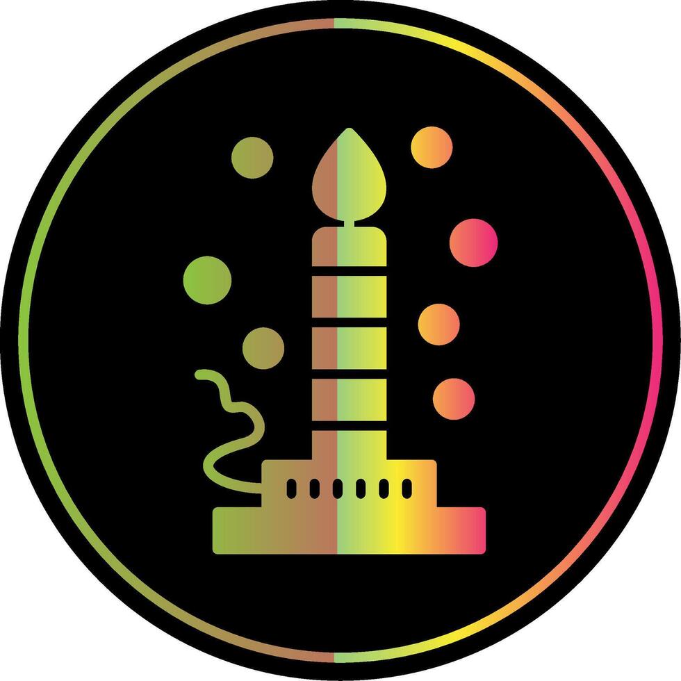 Bunsen Burner Glyph Due Color Icon Design vector